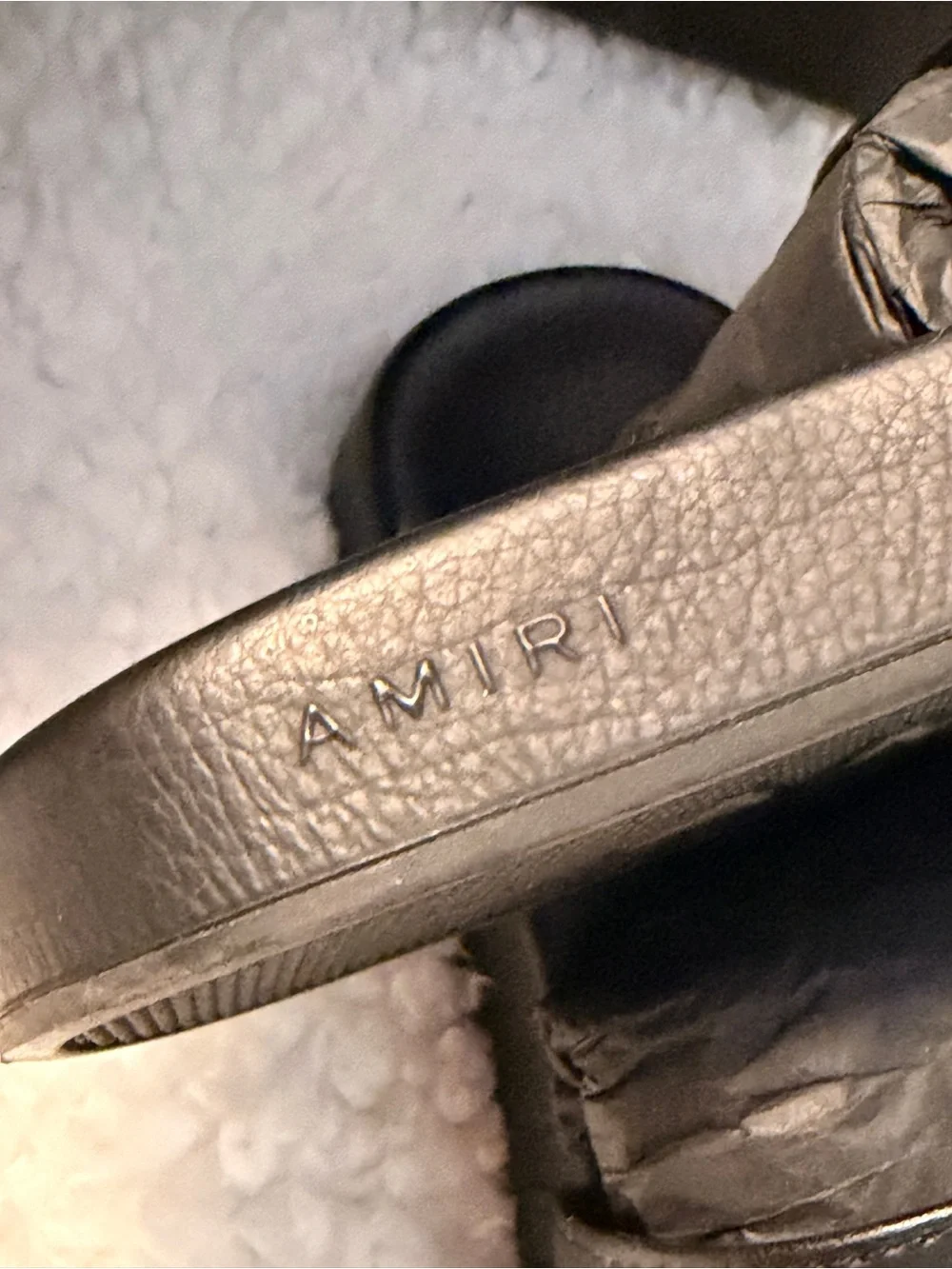 AMIRI Kids Logo Slides Sandals Black Size EU 31 US 13 w/ Box Authentic